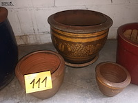 Lot 111 - bloempotten. 5 stuks - afbeelding 3 van  4