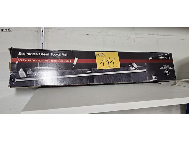 Lot 111 - handdoekenrek chrome - afbeelding 1 van  3