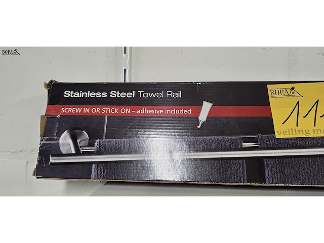 Lot 111 - handdoekenrek chrome - afbeelding 2 van  3