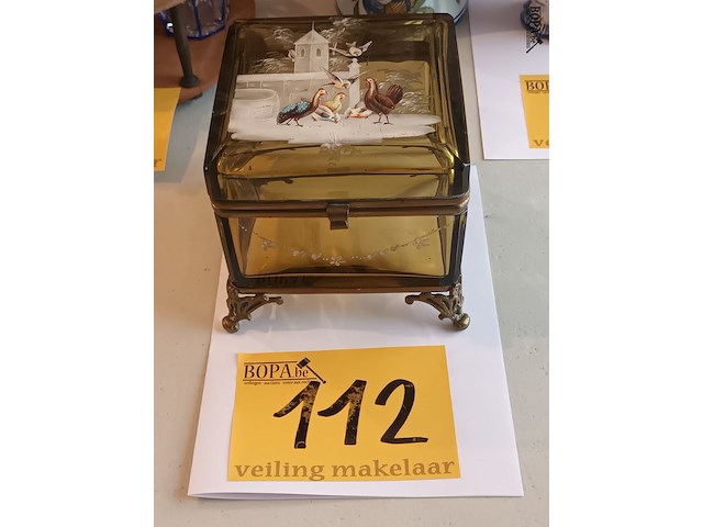 Lot 112 - juwelenkistje in glas - afbeelding 5 van  5