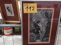 Lot 112 - kaders koppel op schommel. 2 stuks - afbeelding 1 van  3