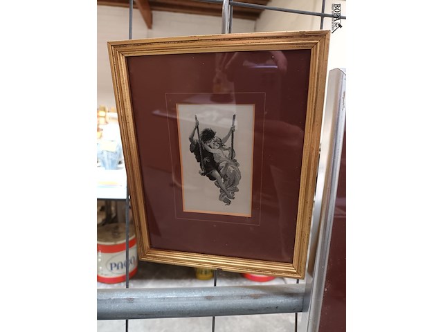 Lot 112 - kaders koppel op schommel. 2 stuks - afbeelding 2 van  3