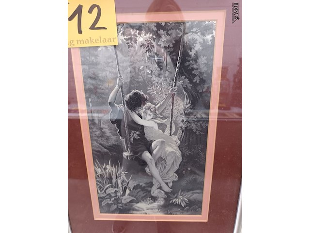 Lot 112 - kaders koppel op schommel. 2 stuks - afbeelding 3 van  3