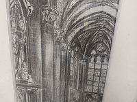 Lot 112 - tekeningen kerkinterieur. 4 stuks - afbeelding 6 van  8