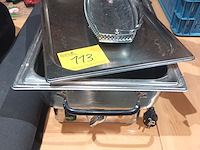 Lot 113 - chafing dish en schaaltje - afbeelding 1 van  4