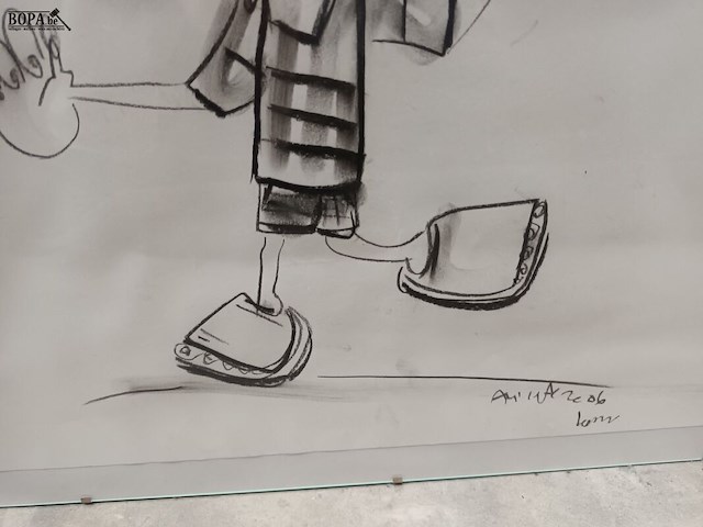 Lot 114 - kader met potloodtekening - afbeelding 3 van  3