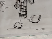 Lot 114 - kader met potloodtekening - afbeelding 3 van  3