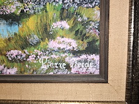 Lot 114 - schilderij in kader. gesigneerd - afbeelding 2 van  3