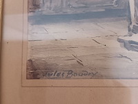 Lot 114 - schilderij kerkinterieur - afbeelding 3 van  4