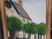 Lot 114 - schilderij straatzicht - afbeelding 1 van  3