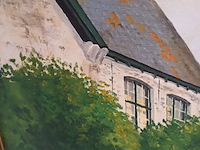 Lot 114 - schilderij straatzicht - afbeelding 2 van  3