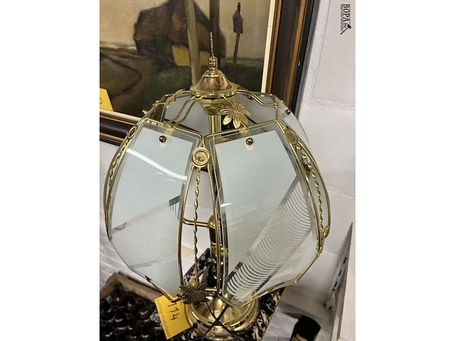 Lot 114 - vintage tafellamp tiffany-stijl - afbeelding 3 van  3