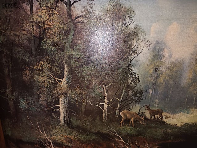 Lot 115 - kader met bostafereel - afbeelding 2 van  4