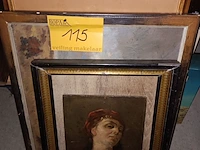 Lot 115 - schilderijen en tekeningen. 9 stuks