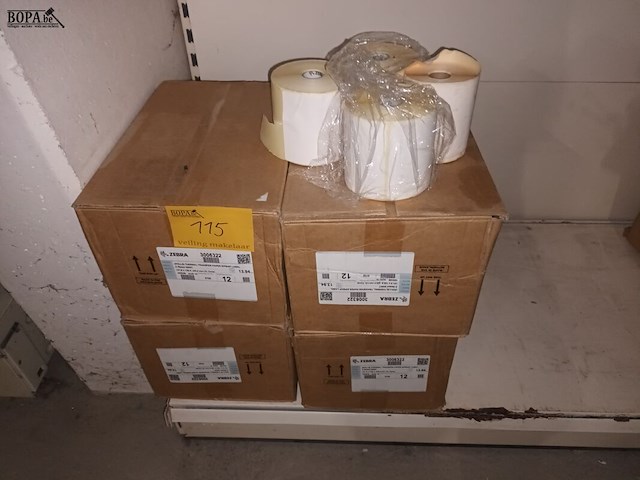 Lot 115 - thermische etiketten zebra - afbeelding 1 van  4