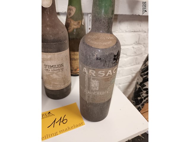 Lot 116 - flessen oude wijn. 5 stuks - afbeelding 3 van  4