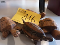 Lot 116 - houten schildpad deco. 4 stuks - afbeelding 1 van  3