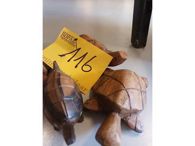 Lot 116 - houten schildpad deco. 4 stuks - afbeelding 3 van  3