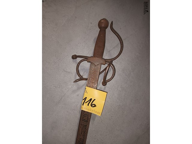Lot 116 - metalen sierzwaard - afbeelding 1 van  4