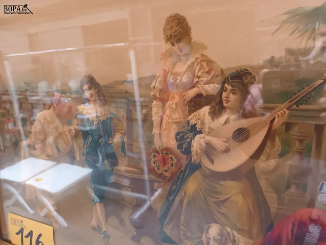 Lot 116 - vergulde lijst met dansend koppel - afbeelding 2 van  4