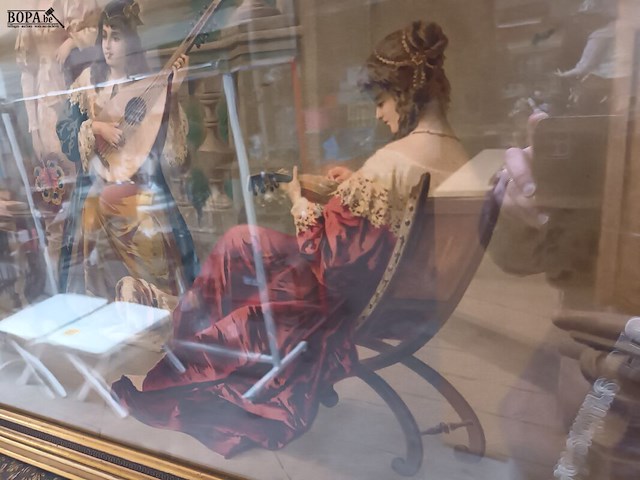 Lot 116 - vergulde lijst met dansend koppel - afbeelding 3 van  4