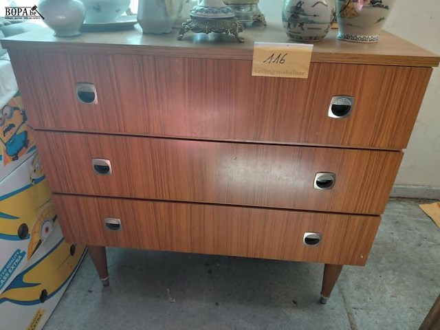 Lot 116 - vintage houten ladekast - afbeelding 3 van  3