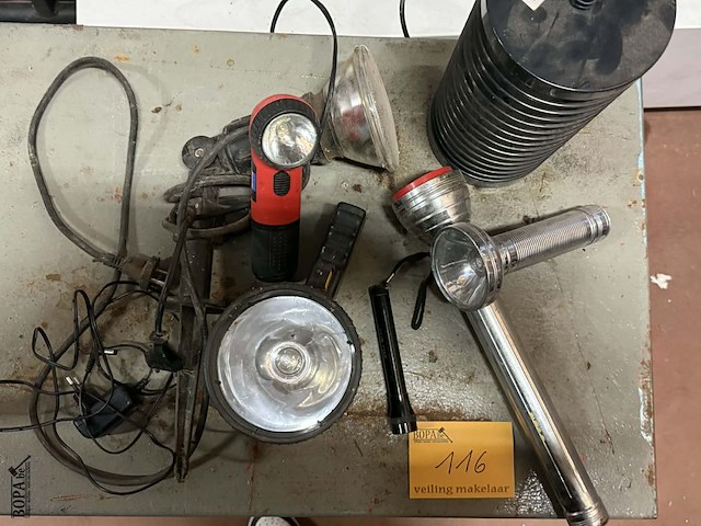 Lot 116 - zaklampen allerlei: grondlamp en musquitolamp 230v - afbeelding 1 van  4
