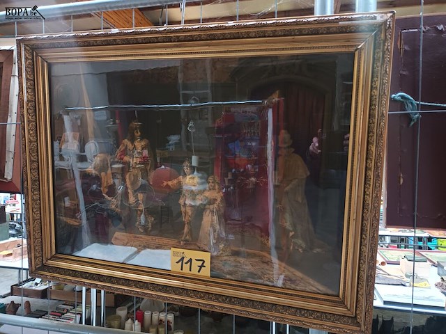 Lot 117 - vergulde lijst met edelmannen - afbeelding 1 van  4