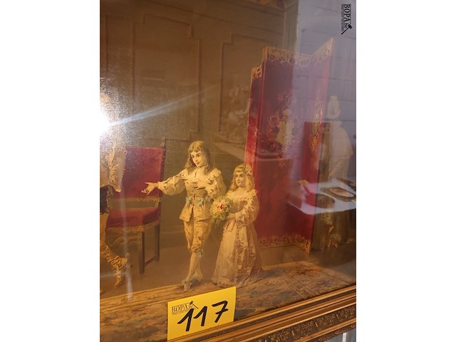 Lot 117 - vergulde lijst met edelmannen - afbeelding 3 van  4