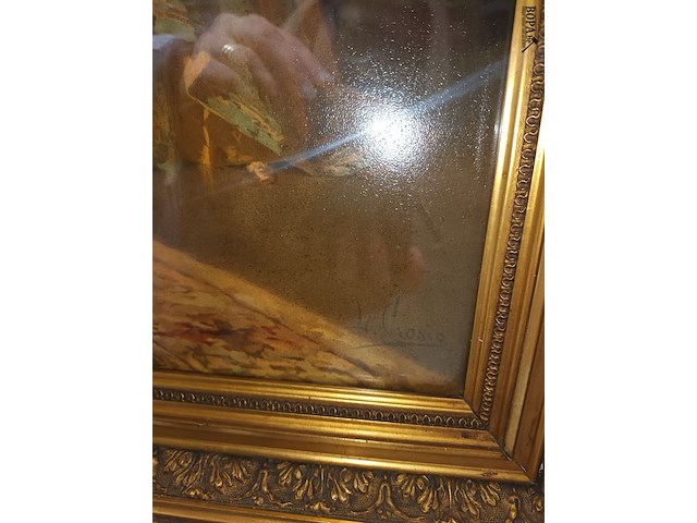 Lot 117 - vergulde lijst met edelmannen - afbeelding 4 van  4