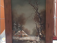 Lot 118 - kader met sneeuwlandschap - afbeelding 1 van  3