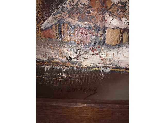 Lot 118 - kader met sneeuwlandschap - afbeelding 3 van  3