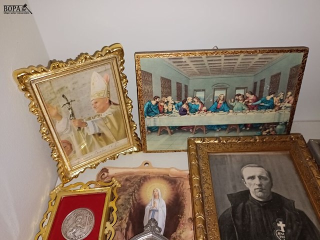 Lot 118 - religieuze kleine kaders. 13 stuks - afbeelding 4 van  7