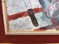 Lot 119 - schilderij schaal met eten - afbeelding 3 van  4