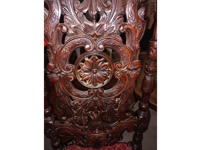 Lot 12 - antieke stoel. 2 stuks - afbeelding 3 van  4