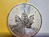 Lot 12 - canada maple zilveren munten (2022) (2 stuks) - afbeelding 1 van  4