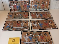 Lot 12 - congolese kunst op hout. 7 stuks