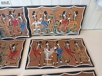 Lot 12 - congolese kunst op hout. 7 stuks - afbeelding 3 van  4