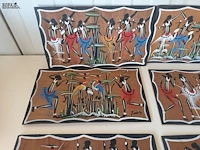 Lot 12 - congolese kunst op hout. 7 stuks - afbeelding 4 van  4