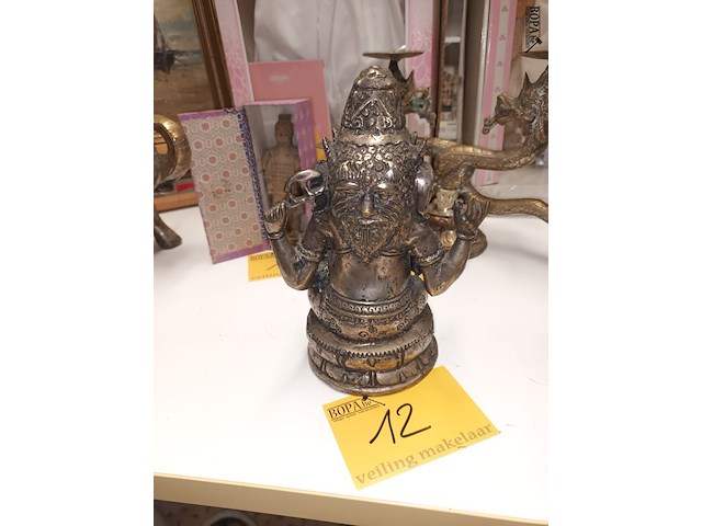 Lot 12 - koperen ganesha - afbeelding 4 van  5