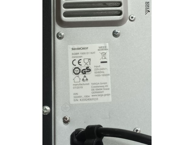 Lot 12 - mini oven silvercrest - afbeelding 3 van  3