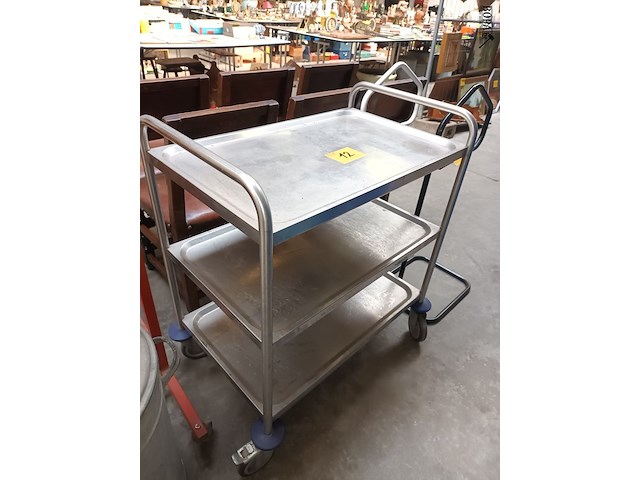 Lot 12 - serveerkar in inox - afbeelding 3 van  3