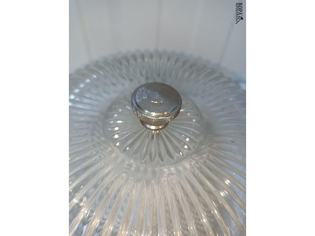 Lot 12 - vintage glazen taart/kaas stolp - afbeelding 2 van  6