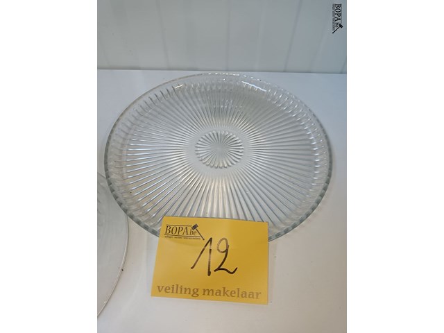 Lot 12 - vintage glazen taart/kaas stolp - afbeelding 4 van  6