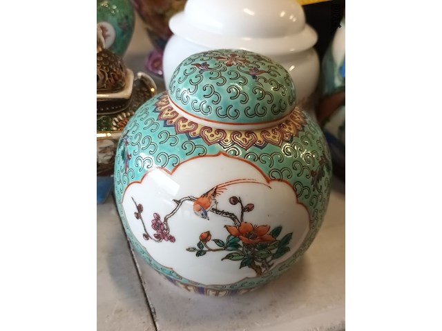 Lot 120 - vintage deksel potten. 11 stuks - afbeelding 3 van  7