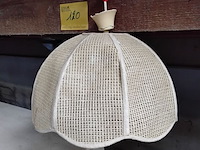 Lot 120 - vintage rotan hanglamp in koepelvorm - afbeelding 1 van  3