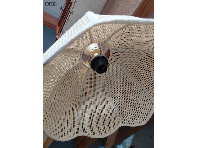 Lot 120 - vintage rotan hanglamp in koepelvorm - afbeelding 3 van  3