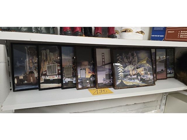 Lot 120 - vrachtwagen kadertjes 9 stuks - afbeelding 1 van  3