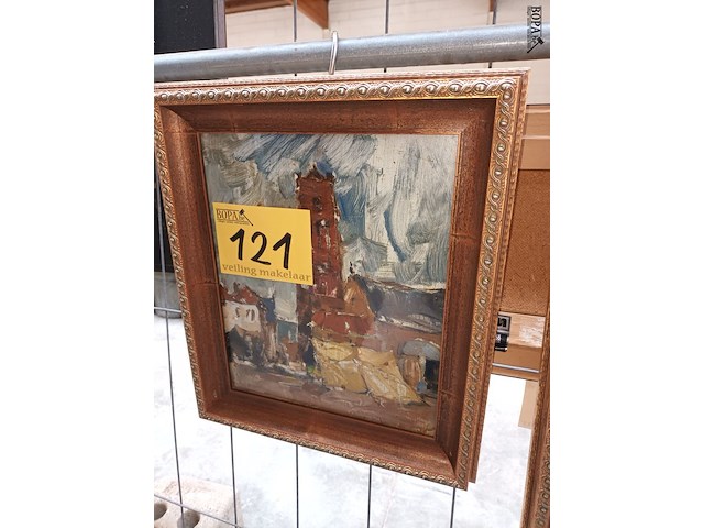 Lot 121 - schilderij kerk - afbeelding 1 van  3