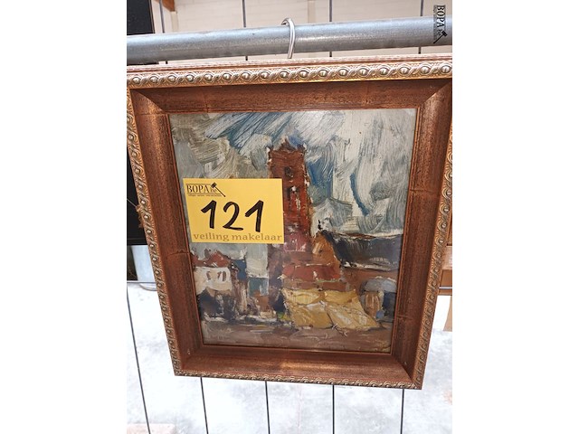 Lot 121 - schilderij kerk - afbeelding 3 van  3